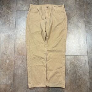 Polo Ralph Lauren Preppy Hemmed Straight Leg Authentic Dungarees Khaki Chinos